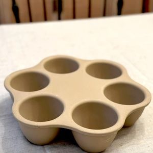 Pampered Chef Six Deep Dish Cup Cake Pot Pie Popover Baker Stoneware